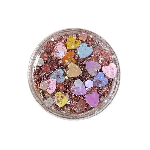 (Pre-Order) Heart Mix Glitter Hair Gel