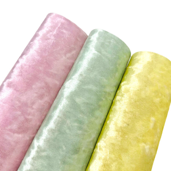 Pastel Green Crushed Velvet