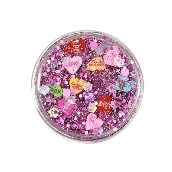 (Pre-Order) Conversation Heart Glitter Hair Gel