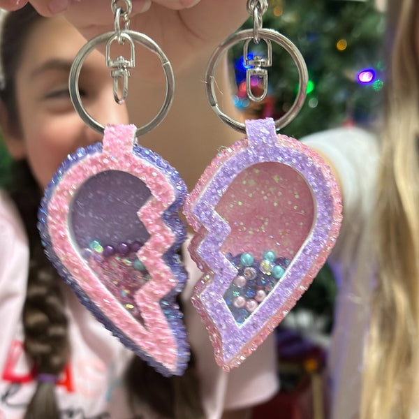 Best Friends Shaker Die 2 in 1 Keychain