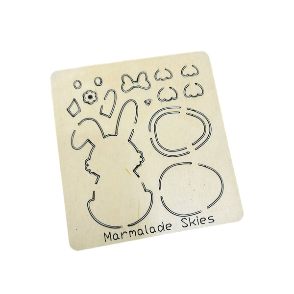 Easter Bunny Holding Egg Shaker Die