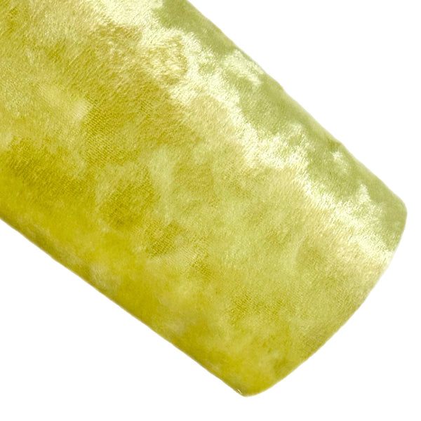 Pastel Yellow Crushed Velvet