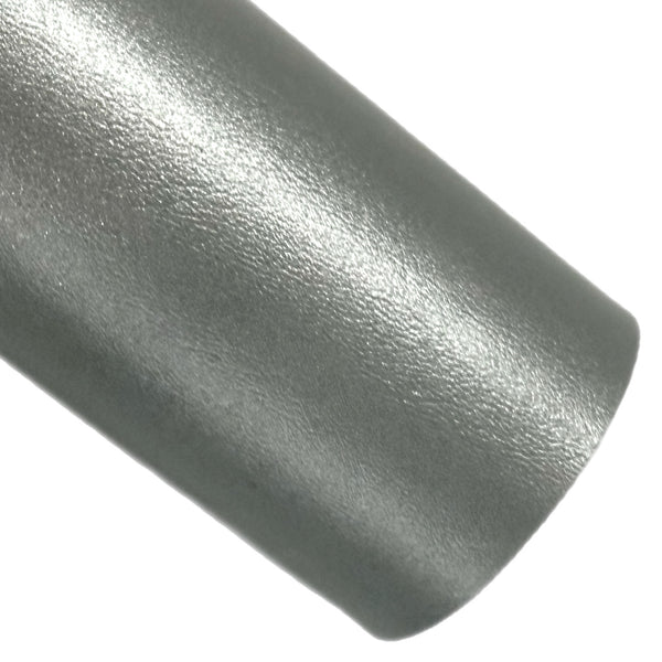 Silver Buttery Smooth Faux Leather