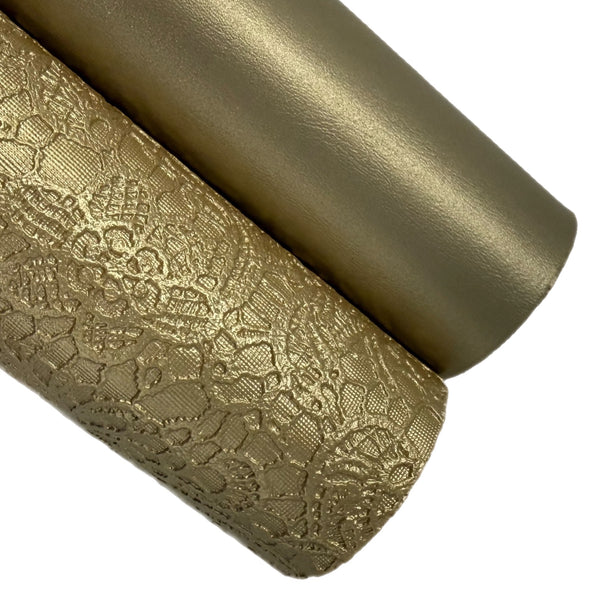 Gold Buttery Smooth Faux Leather
