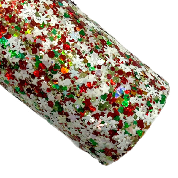 Christmas Stars Mix Chunky Glitter