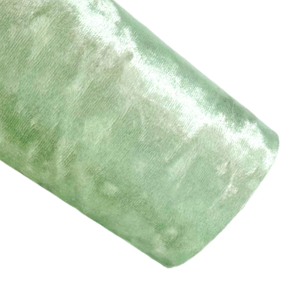 Pastel Green Crushed Velvet