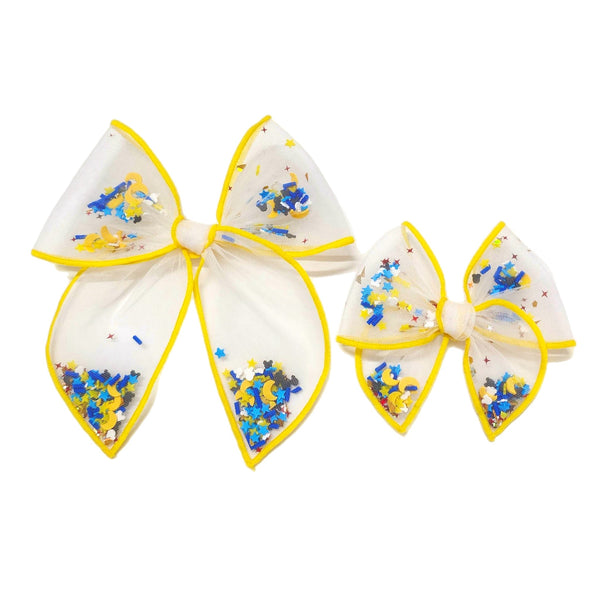 Stars and Moons Serged Edge Shaker Bow