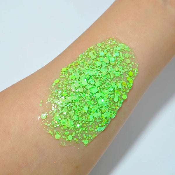 (Pre-Order) Lime Green Glitter Hair Gel