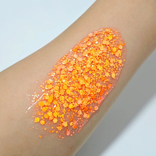 (Pre-Order) Orange Glitter Hair Gel