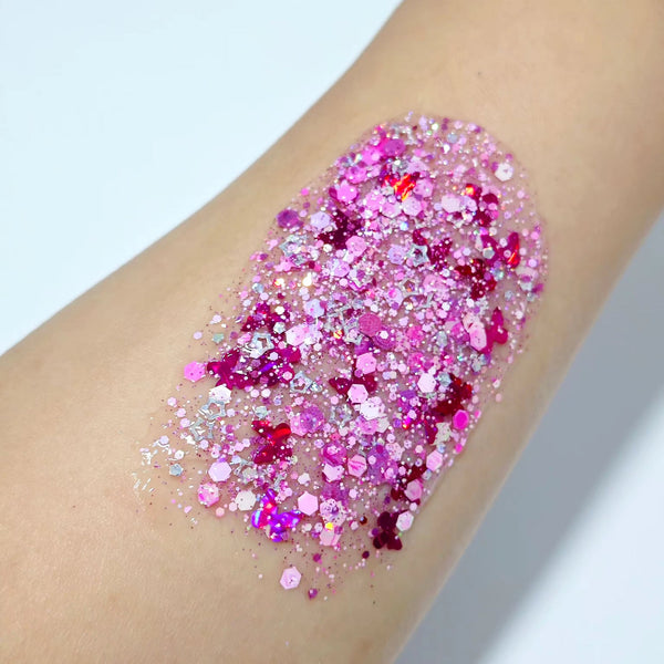 (Pre-Order) Shades of Pink Glitter Hair Gel