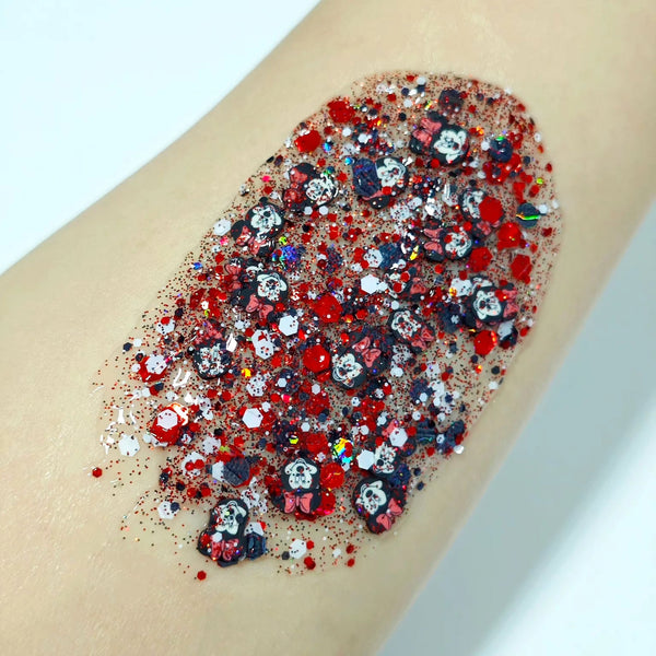 (Pre-Order) Red White Mouse Mix Glitter Hair Gel