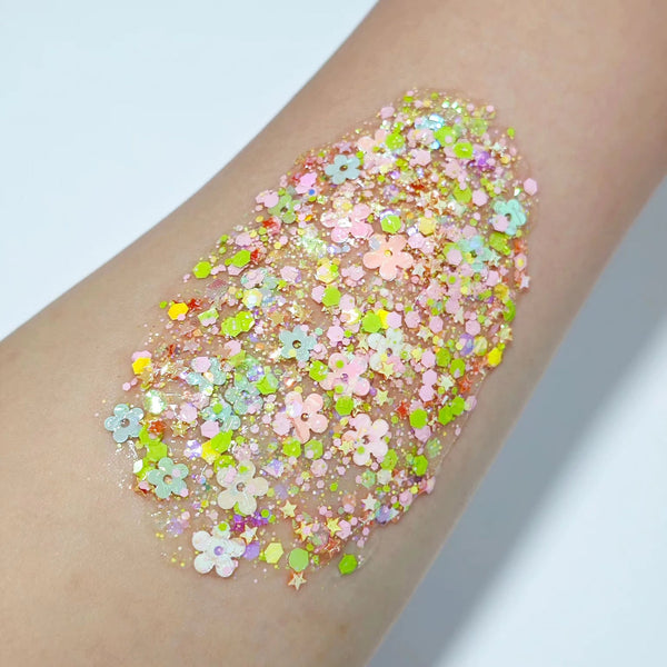 (Pre-Order) Floral Glitter Hair Gel