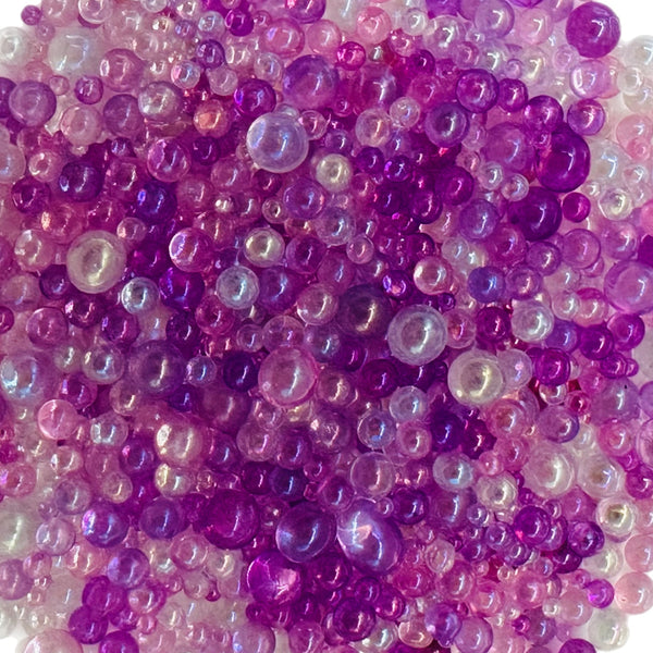 Purple Mix Glass Bubbles Beads