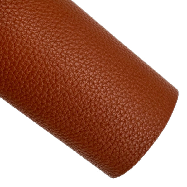 Chestnut Brown Lychee Faux Leather