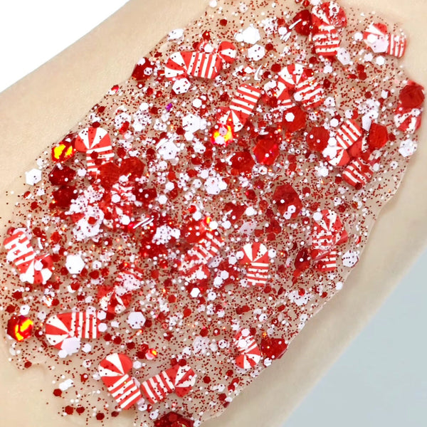 (Pre-Order) Candy Cane Glitter Hair Gel
