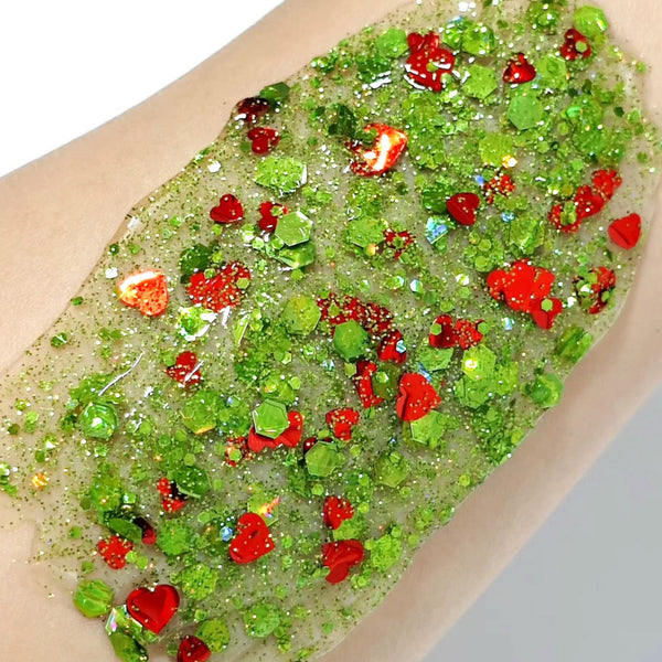 (Pre-Order) Red Heart Glitter Hair Gel
