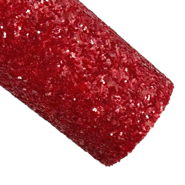 Candy Apple Red Chunky Glitter (Twill Backing)