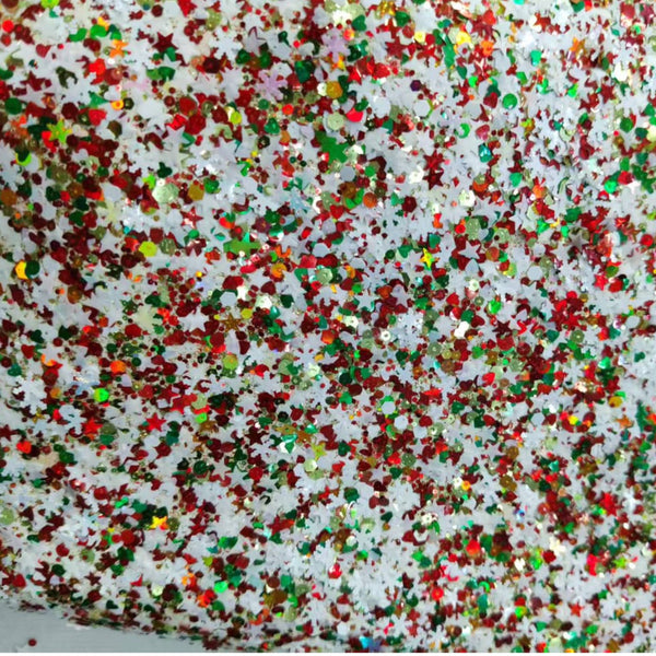 Christmas Stars Mix Chunky Glitter