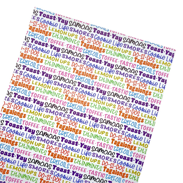 Cookie Names Custom Print on Smooth Faux Leather