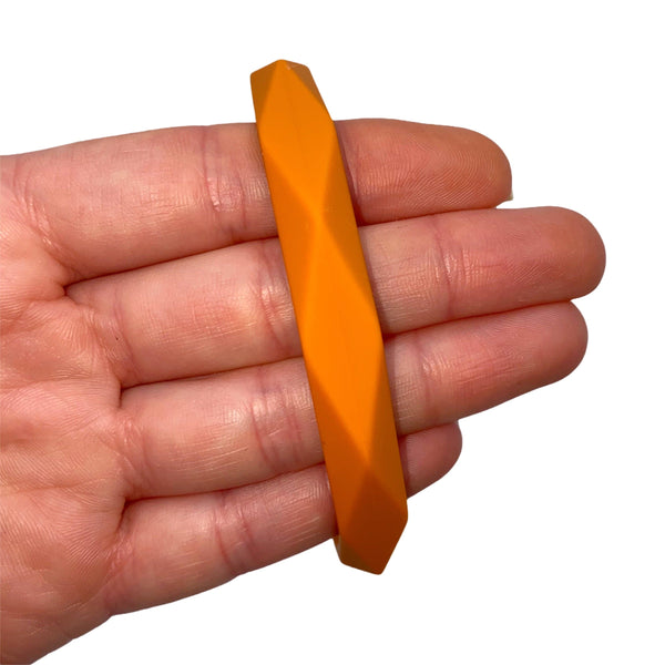 Burnt Orange Diamond Facet Bangle Key Ring (Silicone)