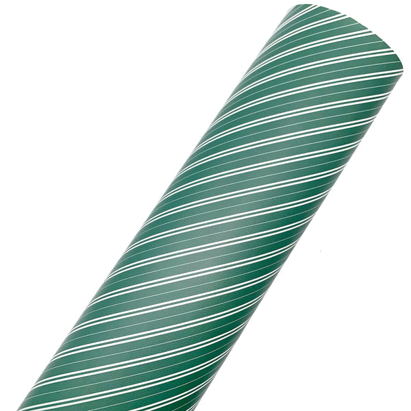 Green Stripe Custom Faux Leather