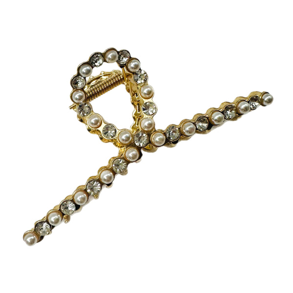 Rhinestone & Pearl Claw Clips