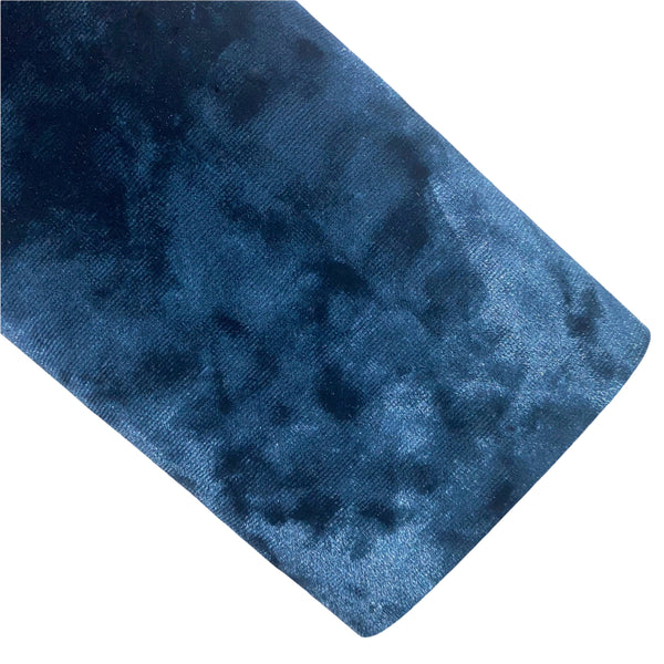 Denim Colored  Crushed Velvet