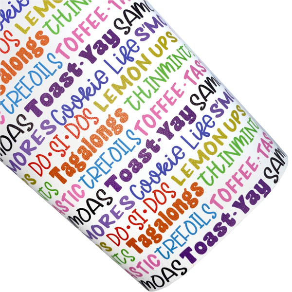 Cookie Names Custom Print on Smooth Faux Leather
