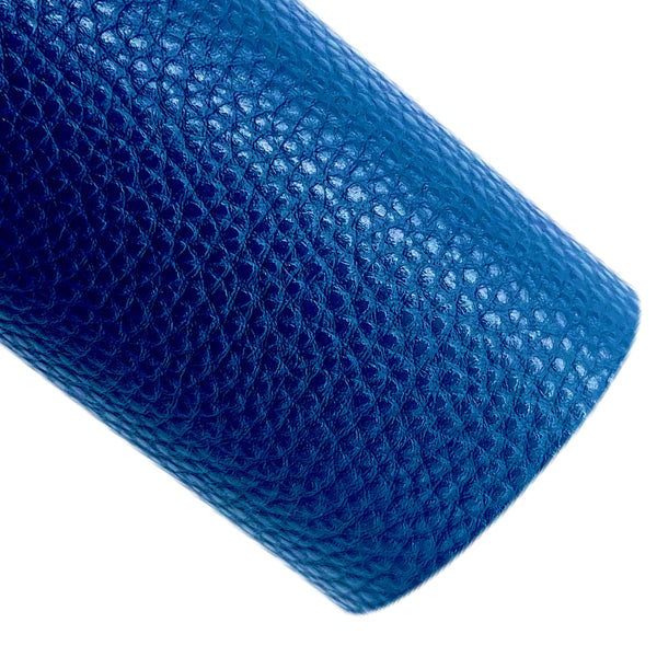 Navy Lychee Faux Leather