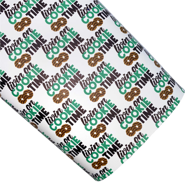 Livin’ On Cookie Time! Custom Print on Smooth Faux Leather