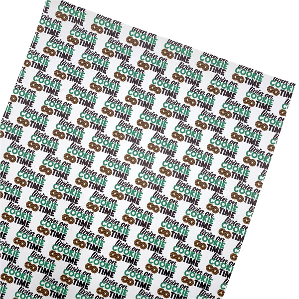 Livin’ On Cookie Time! Custom Print on Smooth Faux Leather